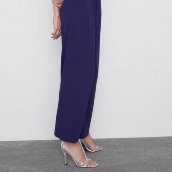 NWT Zara Purple Knit Jumpsuit - Picture 3 of 3